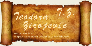 Teodora Zirojević vizit kartica